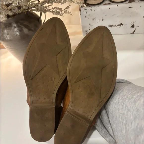 Seven7 Tan Leather Ankle Booties - Picture 7 of 9